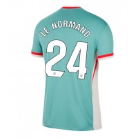 Atletico Madrid Robin Le Normand #24 Vonkajší futbalový dres 2024-25 Krátky Rukáv